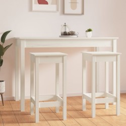 Sonata H Бар столове 2 бр бели 40x40x78 см борово дърво масив - Scaune de dining