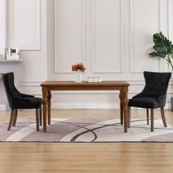 Sonata H Трапезни столове, 2 бр, черни, текстил - Scaune de dining