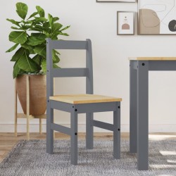 Sonata H Трапезни столове 2 бр Panama сиви 40x46x90 см бор масив - Scaune de dining