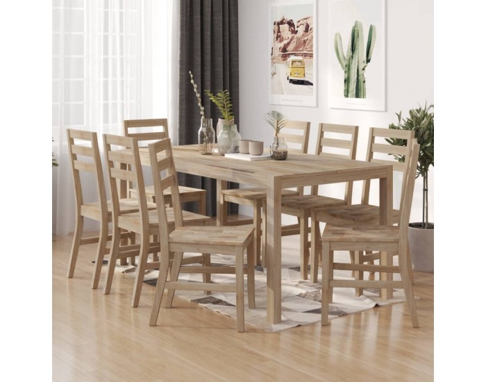 Sonata H Градински трапезни столове, 8 бр, акация масив