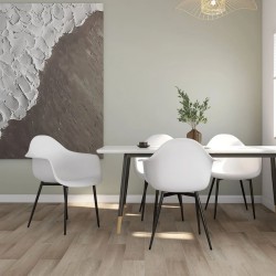 Sonata H Трапезни столове, 4 бр, бели, PP - Scaune de dining