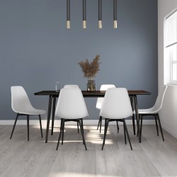 Sonata H Трапезни столове, 6 бр, бели, PP - Scaune de dining
