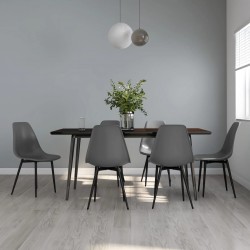 Sonata H Трапезни столове, 6 бр, сиви, PP - Scaune de dining