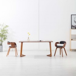 Sonata H Трапезни столове, 2 бр, тъмносиви, текстил и извито дърво - Scaune de dining
