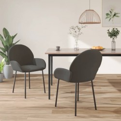 Sonata H Трапезни столове, 2 бр, тъмносиви, кадифе - Scaune de dining