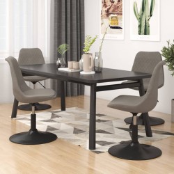Sonata H Въртящи се трапезни столове, 4 бр, светлосиви, кадифе - Scaune de dining