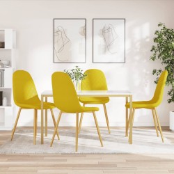 Sonata H Трапезни столове, 4 бр, горчица, кадифе - Scaune de dining