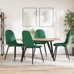 Sonata H Трапезни столове, 4 бр, тъмнозелени, кадифе - Scaune de dining
