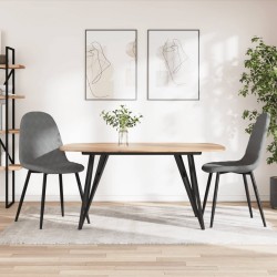 Sonata H Трапезни столове, 2 бр, светлосиви, кадифе - Scaune de dining