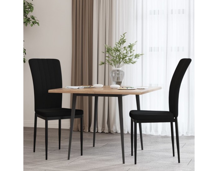 Sonata H Трапезни столове, 2 бр, черни, кадифе