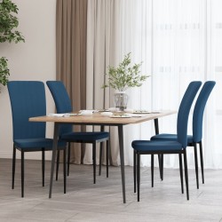 Sonata H Трапезни столове, 4 бр, сини, кадифе - Scaune de dining