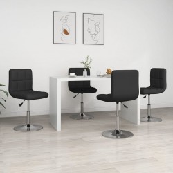 Sonata H Трапезни столове, 4 бр, черни, изкуствена кожа - Scaune de dining