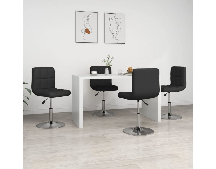 Sonata H Трапезни столове, 4 бр, черни, изкуствена кожа