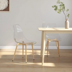 Sonata H Трапезни столове, 2 бр, прозрачни, PET - Scaune de dining