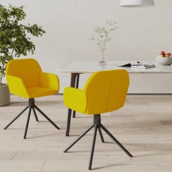 Sonata H Въртящи трапезни столове, 2 бр, жълти, кадифе - Scaune de dining