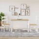 Sonata H Трапезни столове 2 бр бели 40x46x99 см бор масив
