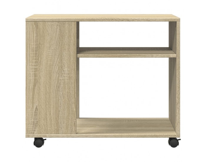 Sonata H Странична маса с колела дъб сонома 70x35x60 см инженерно дърво