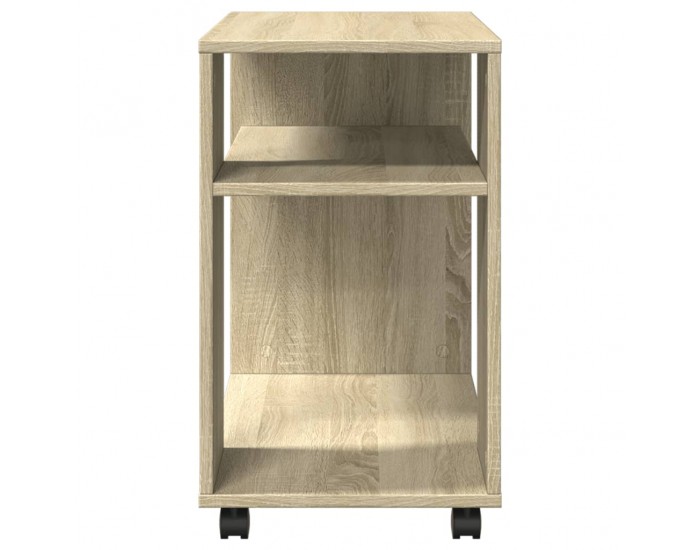 Sonata H Странична маса с колела дъб сонома 70x35x60 см инженерно дърво