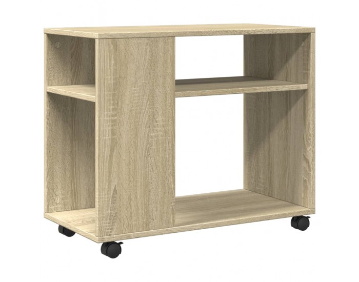 Sonata H Странична маса с колела дъб сонома 70x35x60 см инженерно дърво