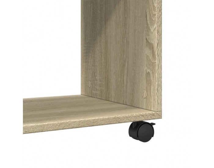 Sonata H Странична маса с колела дъб сонома 70x35x60 см инженерно дърво