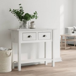 Sonata H Конзолна маса BODO бяла 91x35x74 см бор масив - Măsuțe de living