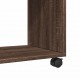 Sonata H Странична маса с колела кафяв дъб 70x35x60 см инженерно дърво