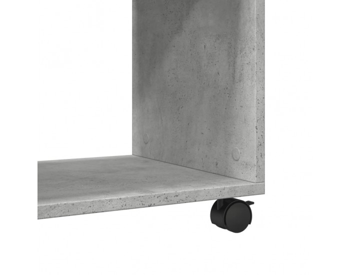 Sonata H Странична маса с колела бетонно сив 70x35x60 см инженерно дърво