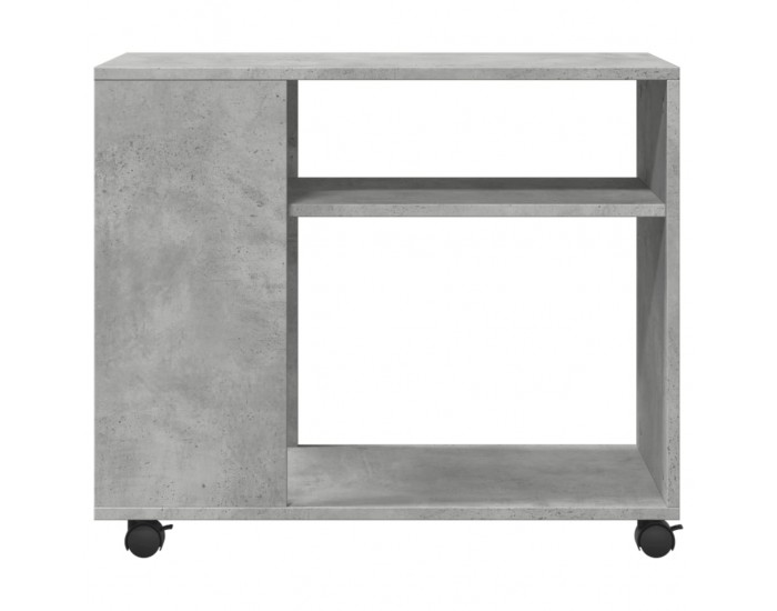 Sonata H Странична маса с колела бетонно сив 70x35x60 см инженерно дърво