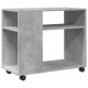 Sonata H Странична маса с колела бетонно сив 70x35x60 см инженерно дърво