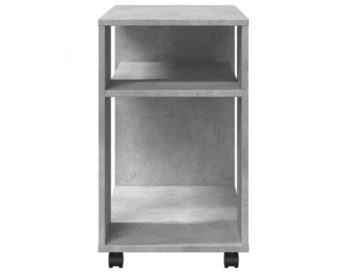 Sonata H Странична маса с колела бетонно сив 70x35x60 см инженерно дърво