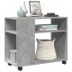 Sonata H Странична маса с колела бетонно сив 70x35x60 см инженерно дърво