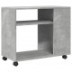 Sonata H Странична маса с колела бетонно сив 70x35x60 см инженерно дърво