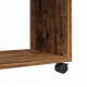Sonata H Странична маса с колела старо дърво 70x35x60 см инженерно дърво