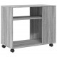 Sonata H Странична маса с колела сив сонома 70x35x60 см инженерно дърво
