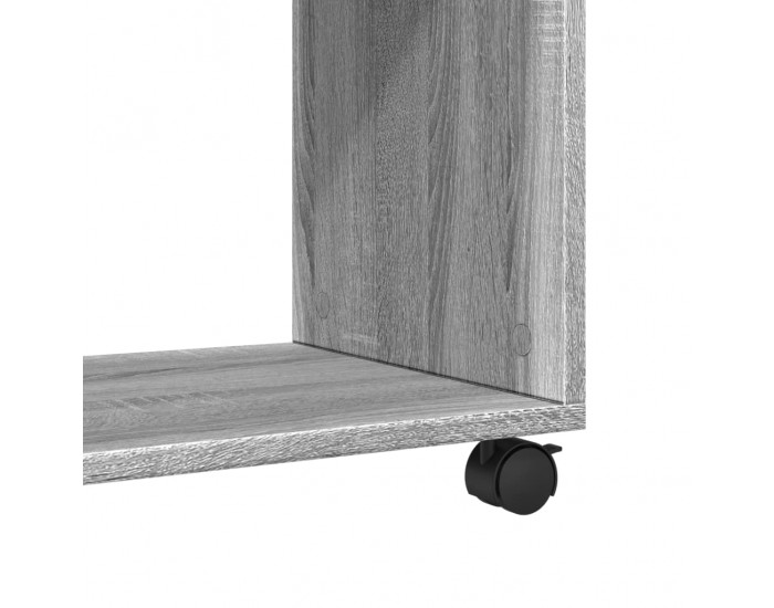 Sonata H Странична маса с колела сив сонома 70x35x60 см инженерно дърво
