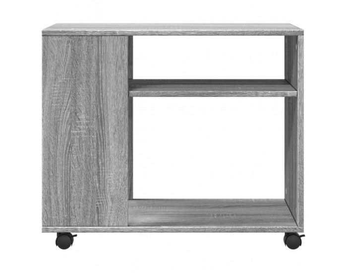 Sonata H Странична маса с колела сив сонома 70x35x60 см инженерно дърво