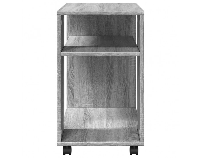 Sonata H Странична маса с колела сив сонома 70x35x60 см инженерно дърво