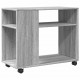 Sonata H Странична маса с колела сив сонома 70x35x60 см инженерно дърво