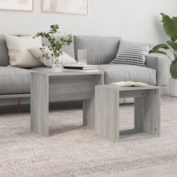 Sonata H Стифиращи кафе маси, 2 бр, сив сонома, инженерно дърво - Măsuțe de living