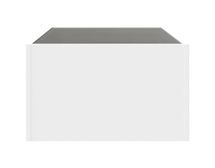 Sonata H Маса за кафе с Infinity LED, бяла, 90x50x30 см