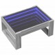 Sonata H Маса за кафе с Infinity LED, сив сонома, 70x53x30 см