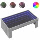 Sonata H Маса за кафе с Infinity LED, сив сонома, 90x50x30 см