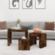 Sonata H Стифиращи кафе маси, 3 бр, опушен дъб, инженерно дърво