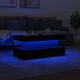 Sonata H Маса за кафе с LED осветление, черна, 90x50x40 см