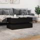Sonata H Маса за кафе с LED осветление, черна, 90x50x40 см