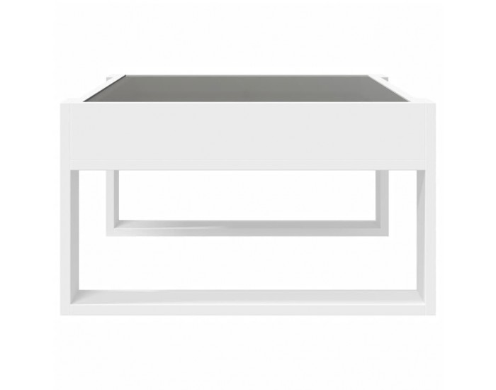 Sonata H Маса за кафе с Infinity LED бяла 70x53x30 см