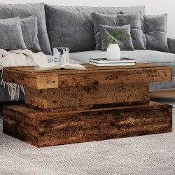 Sonata H Маса за кафе с LED осветление, старо дърво, 90x50x40 см - Măsuțe de living