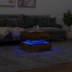 Sonata H Маса за кафе с LED осветление, старо дърво, 50x50x40 см