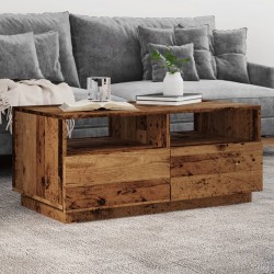 Sonata H Маса за кафе с LED осветление, старо дърво, 90x49x40 см - Măsuțe de living