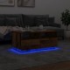 Sonata H Маса за кафе с LED осветление, старо дърво, 90x49x40 см